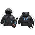 Kiplyki Kids Fall Hoodie Deals Winter Baby Boys Girls With Guitar Satchel Windproof Rainproof Hooded Down Jacket