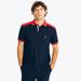 Nautica Men's Navtech Sustainably Crafted Classic Fit Polo Stellar Blue Heather, XL