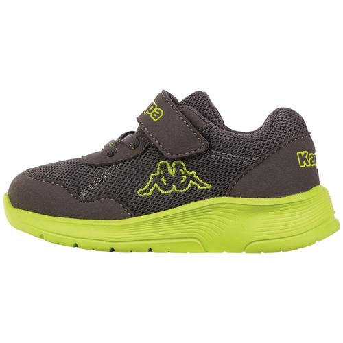 Sneaker KAPPA Gr. 22, bunt (grey, lime) Kinder Schuhe Sneaker in kinderfußgerechter Passform