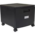 Storex 1-Drawer Mobile File Cabinet, Letter/Legal, Black