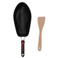 Nonstick Frying Pan, Oval Fish Shaped Skillet, Stainless Steel Nonstick Fry Pan with Wooden Shovel, for Restaurant Kitchen Cooking Pan Grilling Meats, 21.7in L, 7.2in W, 3.4in D