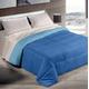 HomeLife Winter Single Duvet 160 x 240 cm Made in Italy Blue/Light Blue | Double Face Winter Duvet | Single Bed Non Allergenic Warm Quilt | Colorful Solid Color Duvet | Blue/Azz, 1P