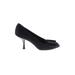 Glint Heels: Pumps Stilleto Cocktail Party Black Print Shoes - Women's Size 8 - Peep Toe