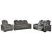 Signature Design by Ashley Next-Gen DuraPella 3 - Piece Reclining Living Room Set Faux Leather/Polyester in Gray | 43 H x 86 W x 39.5 D in | Wayfair Living Room Sets