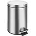 Coofel 2.1 Gallons Metal Step On Trash Can Metal in Gray | 12.6 H x 8.66 W x 8.66 D in | Wayfair Round foot-operated trash can