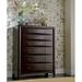 Red Barrel Studio® Ekam 6 Drawer 35.35" W Chest in Cappuccino Wood in Brown | 51 H x 35.35 W x 17.15 D in | Wayfair