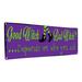 The Holiday Aisle® Good Witch Bad Witch Halloween Metal Sign Metal | 4.25 H x 11.5 W x 0.04 D in | Wayfair A869399CF60245A5AAB0EB71BD5A89EE