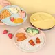 QuePlate-Assiette incassable pour enfants petit déjeuner à la maison 3 compartiments repas