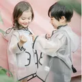 EVA – Poncho imperméable pour enfants imperméable imperméable Transparent Tour à capuche