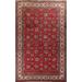 Red Floral Tabriz Large Vintage Persian Area Rug Handmade Wool Carpet - 9'9" x 15'6"