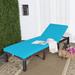 Costway Outdoor Rattan Lounge Chair Chaise Recliner Adjustable