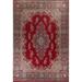 Floral Red Kerman Vintage Persian Area Rug Handmade Wool Carpet - 10'0" x 13'2"