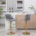 Modern Bar Stools Set of 2, Height Adjustable Swivel Barstools, Armless Kitchen Island Counter Chairs with Back & Footrest