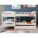 L-Shaped Twin Over Twin Bunk Bed w/Trundle, Rail & Ladder