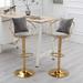 Velvet Bar Height Stools Set of 2, 360 Degree Rotation Adjustable Counter Chair for Home Bar Kitchen Island Dinning Room
