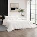 Dark Sky Reserve - Bamboo Linen Oversized Duvet Cover - Portugal Made - Pure White