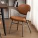 Art Leon Mid-century Fuax Leather and Wood Accent Chair