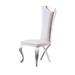 White-Classic Leatherette Wingback Chairs Dining Chairs Set of 2