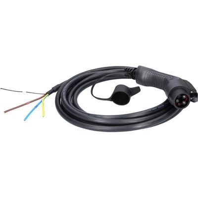 KS TOOLS efuturo Ladekabel gerade, Ende offen auf Typ 1 Stecker zum Anschluss an eine Wallbox Ladekabel, Elektrofahrzeug 230V für NISSAN PEUGEOT CITRO Image