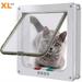 Cat door XL extra large cat door dog door (outside size 11 x 9.8 ) 4-way locking large cat door for indoor and outdoor doors weatherproof pet door