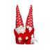 Kripyery 2Pcs Plush Faceless Dolls Heart Printed Red White Pointed Hat Cute Doll Plushie Ornament Male/Female Type Gnomes Dolls Wedding Christmas Decoration Valentine s Day Gift