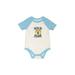 Cat & Jack Short Sleeve Onesie: White Bottoms - Size 6-9 Month