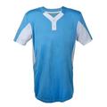 TWO BUTTON JERSEY-YOUTH-MEDIUM-COLUMBIA BLUE/WHITE