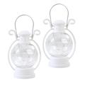 2 Pcs Mini Lanterns with LED Light String Christmas Hanging Lanterns Mini Vintage Lantern for Xmas Tree Table Patio Garden Party Home Decor