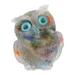 Owl Statue Crystal Figurine Animal Figurines Bird Decor Sculpture Figure Home Statues Garden Ornament Desktop Glass Shui