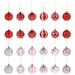 24Pcs Christmas Balls Xmas Decorative Photo Props Christmas Tree Ball Decors (Assorted Color)