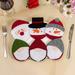 Festive Atmosphere Cartoon Pictures Adorable Appearance Cutlery Cover Bag Santa Claus Gnome Shape Christmas Fork Bag Tab