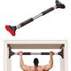 Pull Up Bar for Doorway Chin Up Bar Upper Body Workout No Screw Installation for Home Gym Exercise Fitness with Level Meter and Adjustable Width No Screw Installation Black red