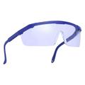 PC Safety Glasses UV-protection Motorcycle Goggles Dust Wind Proof High Strength Impact Resistance for Riding Cycling (Blue Frame and White Lens)