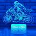 YSTIAN 3D Motorcycle Car Night Light led Lamp Illusion 7 Color Changing Touch Switch Table Desk Decoration Lamps Birthday Gift Acrylic Base USB Cable Toy