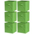ZHAGHMIN 6 Pcs Clothing Storage Box for Closet with Handles Foldable Rectangle Baskets Fabric Containers Boxes for Organizing Shelves Bedroom E Size10.5 x 10.5 x 11