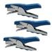 3 Pieces Heavy Duty Plier Stapler Office Stapler Hand Hold Stapler 50 Sheet Capacity Desk Stapler for Home School Blue