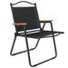 YSSOA Folding Camp Chair for Adults with Handle and Storage Bag Large Size 264lbs Load Bearing Collapsible Outdoor Furniture for Leisure Beach Picnic Hiking Fishing (Color: Black) L