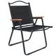 YSSOA Folding Camp Chair for Adults with Handle and Storage Bag Large Size 264lbs Load Bearing Collapsible Outdoor Furniture for Leisure Beach Picnic Hiking Fishing (Color: Black) L
