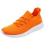 KaLI_store Mens Running Shoes Mens Running Shoes Slip on Tennis Walking Sneakers Casual Breathable Lightweight Work Sport Shoes Orange 11
