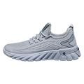 KaLI_store Tennis Shoes Sneakers for Mens Casual Dress Shoes Fashion Sneakers Dress Leather Walking Shoes Grey 8