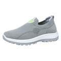 KaLI_store Mens Slip On Sneakers Men s Light Sneakers Tennis Running Slip-on Shoes Casual Walking Work Cross Training Shoes Grey 7.5