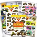 Lemorele Monster Jam Party Supplies Stickers for Kids Bundle ~ 600 Assorted Monster Jam Trucks Stickers with Bonus Race Car Stickers (16 Monster Truck Party Favors Sheets)