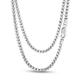 H&Beautimer Sterling Silver 3MM Box Chain Italian Handmade Men's 925 Sterling Silver Necklace 18, 20, 22, 24, 26, 28 Inch Unisex Silver Jewelry with Gift Box, 18 inches, Sterling Silver, No Gemstone