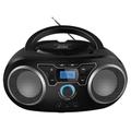 Manta Tragbarer Boombox Bbx006 - Bluetooth-CD-Player und Radio FM – CD Player Tragbar – Radio mit Bluetooth 5.0 verbindung mit Telefon, Laptop – LCD-Bildschirm - MP3-Wiedergabe - mit Teleskopantenne