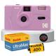Reusable Film Camera Bundle includes Kodak M35 35mm Film Camera, Kodak 35mm film 36 exposures and Clikoze Tips Card (Purple)