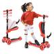 3 Wheeled Scooter for Kids - Stand & Cruise Child/Toddlers Toy Folding Kick Scooters w/Adjustable Height, Anti-Slip Deck, Flashing Wheel Lights, for Boys/Girls 2-12 Year Old