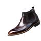 Mens Mid-cut Bootie Smart Casual Formal Chelsea Boots Sizes 5-13 UK (9.5,Brown)