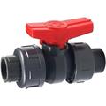 FISIDI Ball Valve,Water Switch, PVC Union Valve Connector, 20/25/32/40/50mm Double Union Ball Valve, Aquarium Fish Agriculture Garden Adapter Water Pipe Fittings, 1pcs (Size : 32mm) (Size : 50mm)