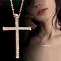 LEEKER – collier avec pendentif croix Vintage pour femmes en acier inoxydable doré noir argent