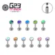 G23 Titane Fil Interne Opale Pierre Oreille Helix Tragus Barbell Piercing Opale Labret Stud Jules